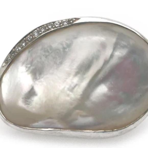 Ippolita Sterling Silver Mother of Pearl and Diamond Ring - Picture 7 of 7